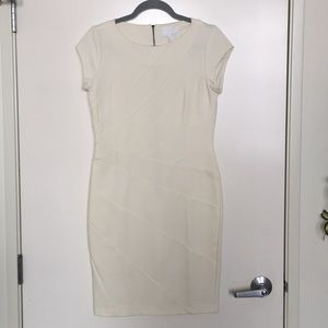 Dalia cap sleeve cream dress.